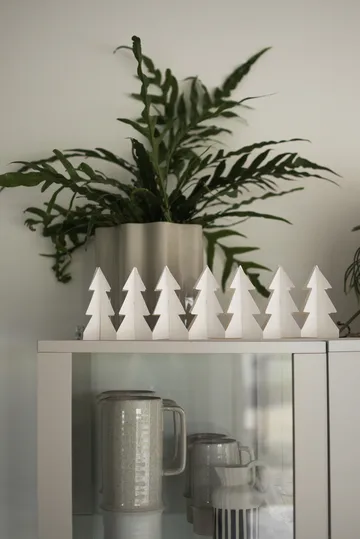 Tree in a row decoration - White, 7x60 cm - DBKD