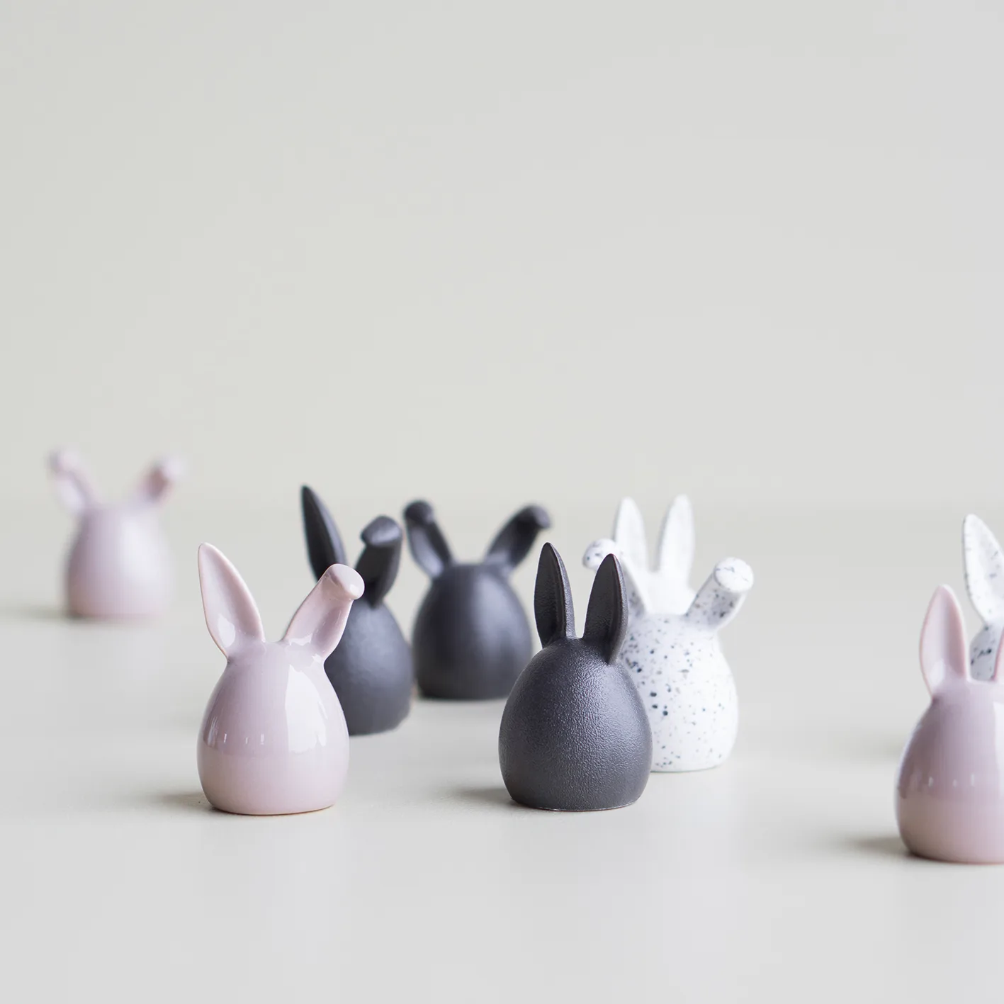 Triplets easter rabbit 3-pack, cast iron DBKD
