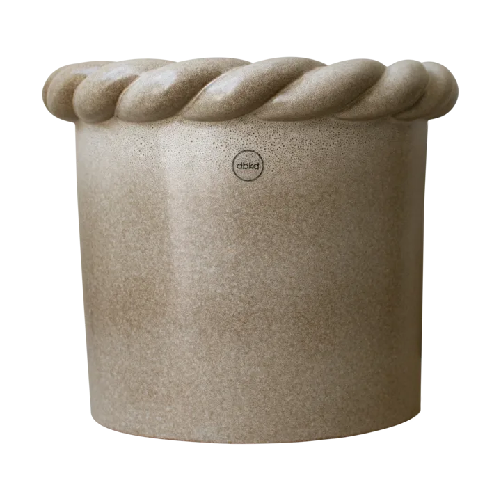 Twine flower pot Ø22 cm - Beige - DBKD