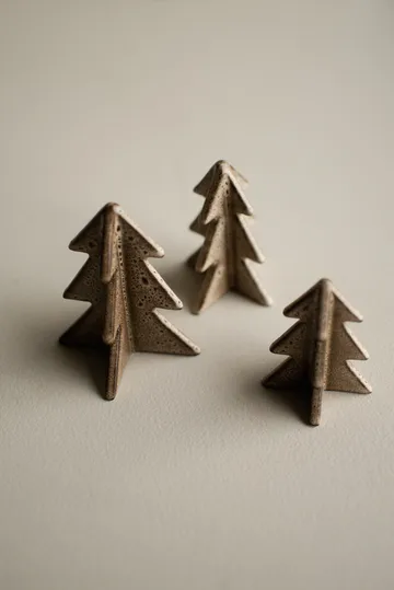 Winter tree decoration - Beige, 7 cm - DBKD