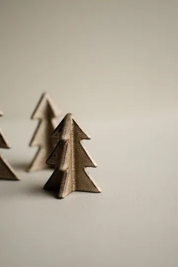 Winter tree decoration - Beige, 7 cm - DBKD