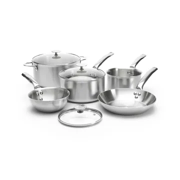de Buyer Alchimy pot set with glass lid - 8 pieces - De Buyer