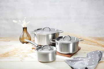 de Buyer Alchimy pot set with lid 6 pieces - Stainless steel - De Buyer