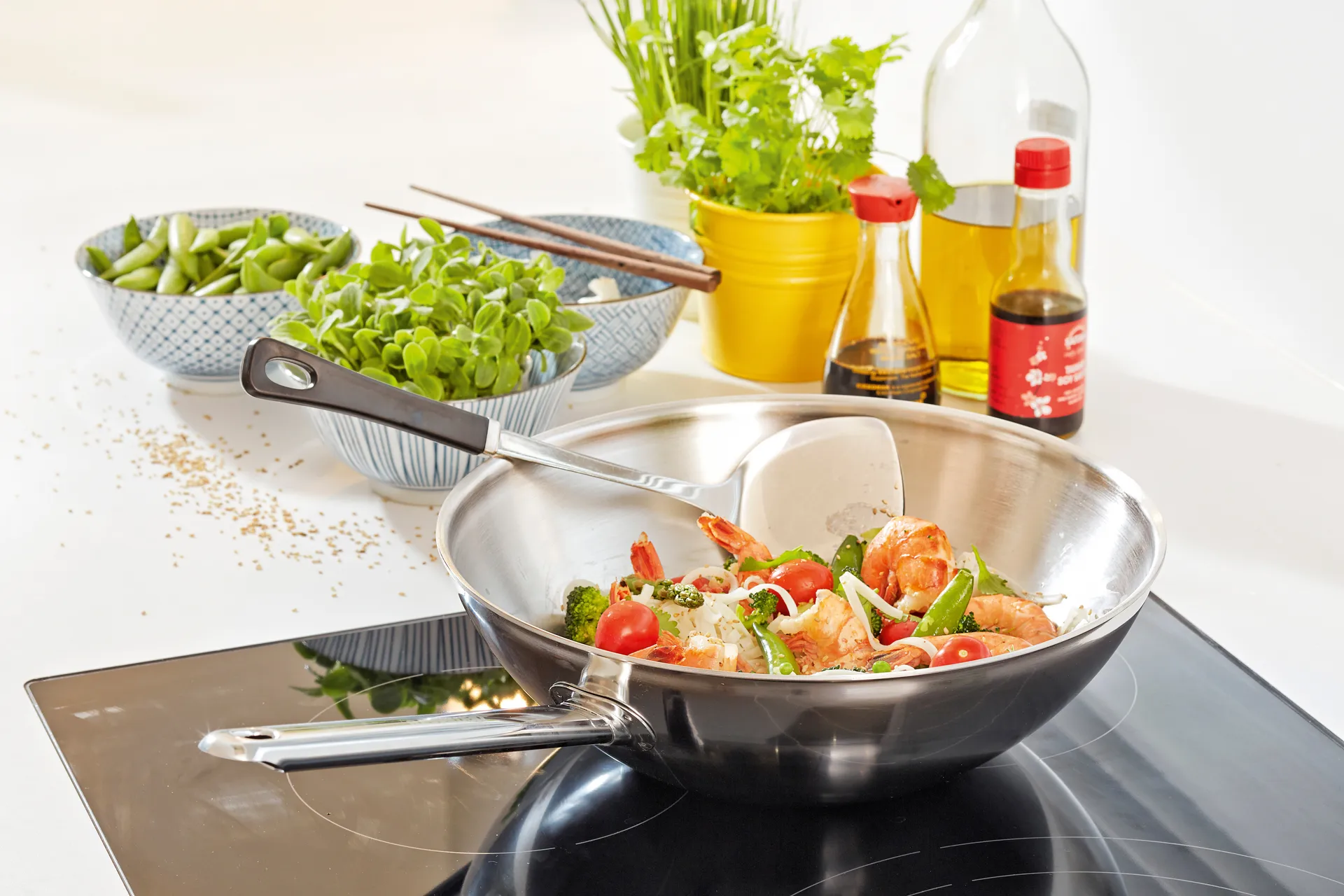 Apollo 7 wok pan stainless steel 7-ply, Ø26 cm Demeyere