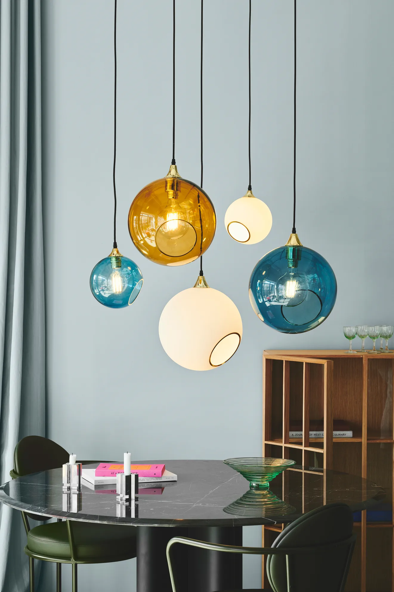 Ballroom pendant XL Ø32 cm, Blue sky Design By Us