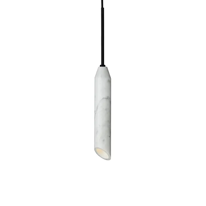 Marble Art pendant Ø5x55 cm marble - White - Design By Us
