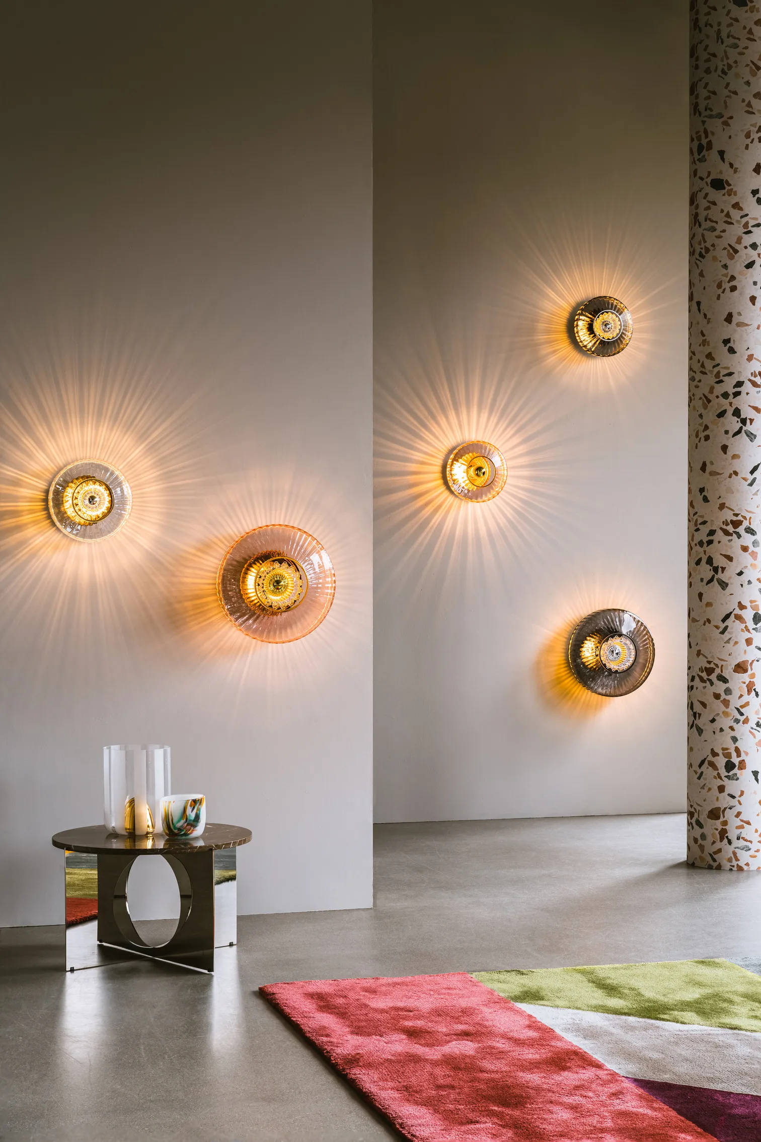New Wave Optic wall lamp XL, Rose Design By Us