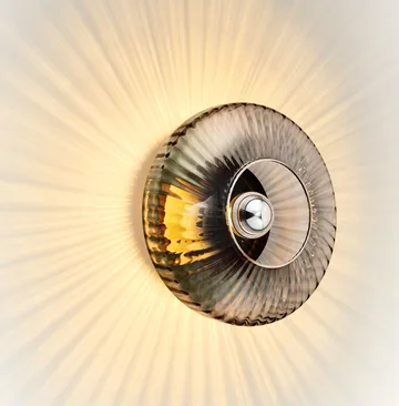 New Wave Optic wall lamp XL - Smoke - Design By Us