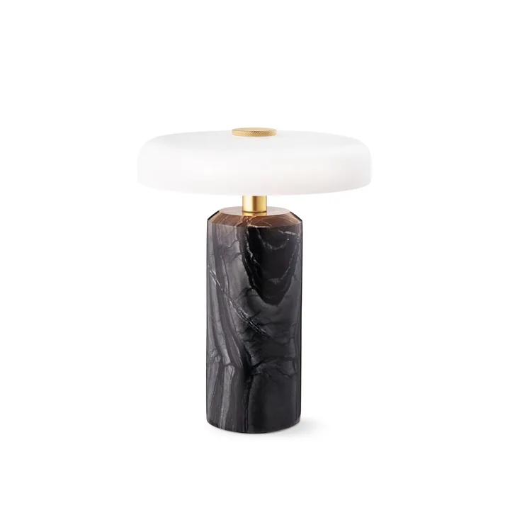 Trip table lamp Ø17x21 cm marble - Coal matte opal - Design By Us
