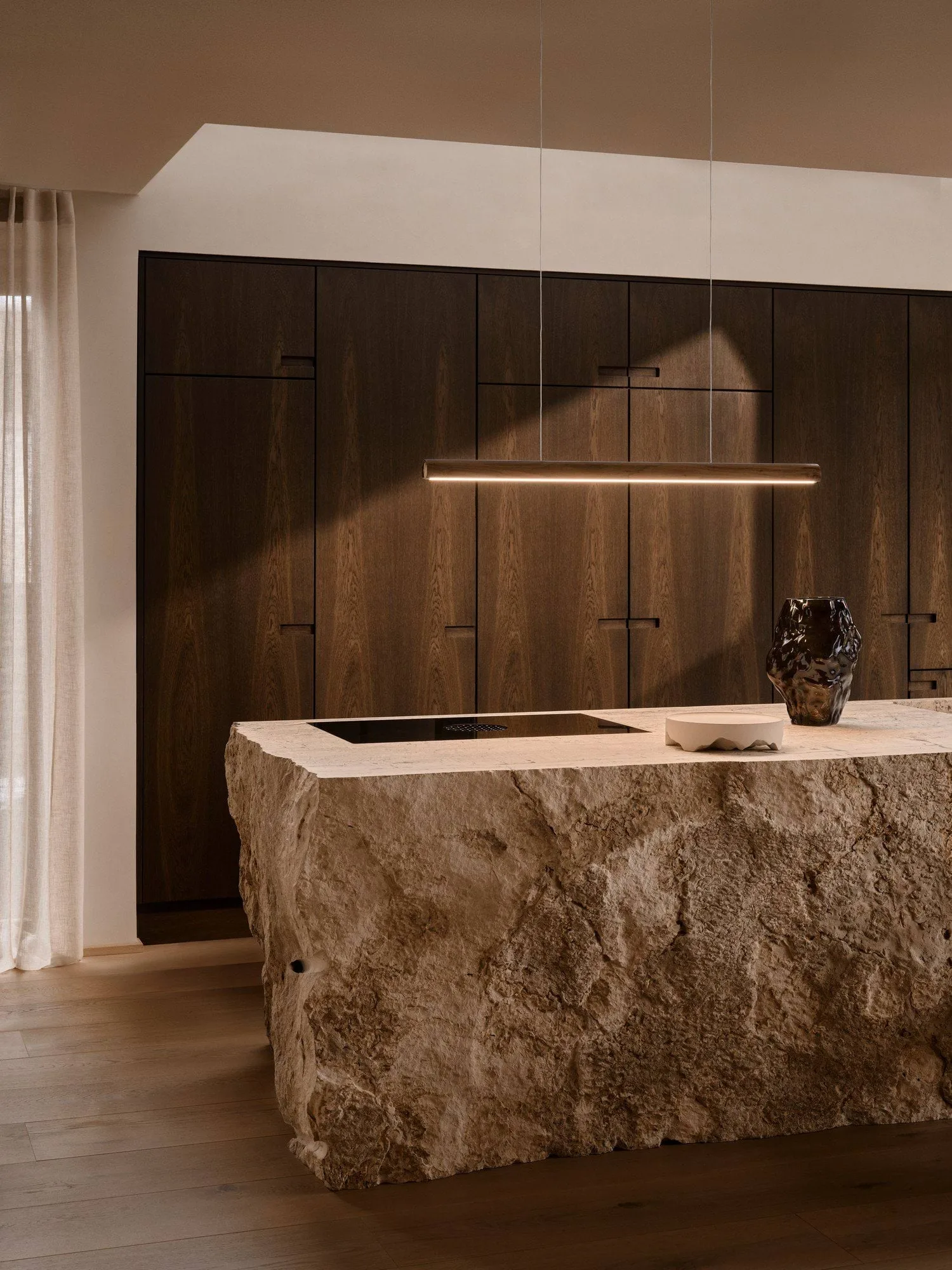 Akeno ceiling lamp, Brown, 115 cm Design For The People