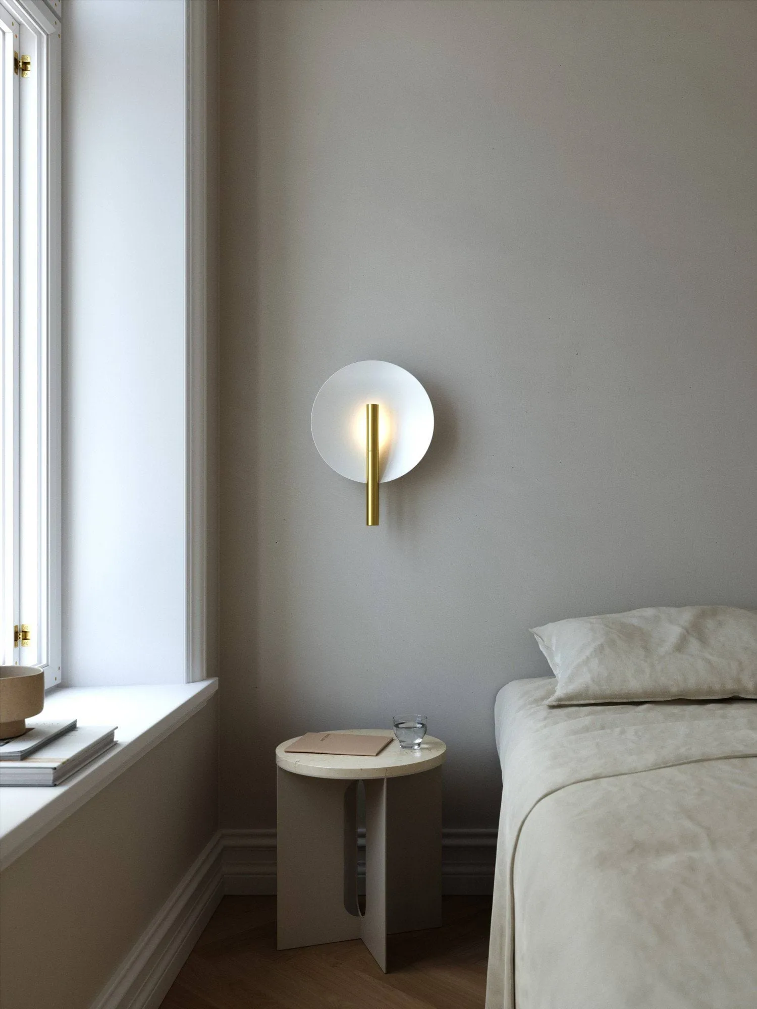 Furiko wall lamp, Brushed brass Design For The People