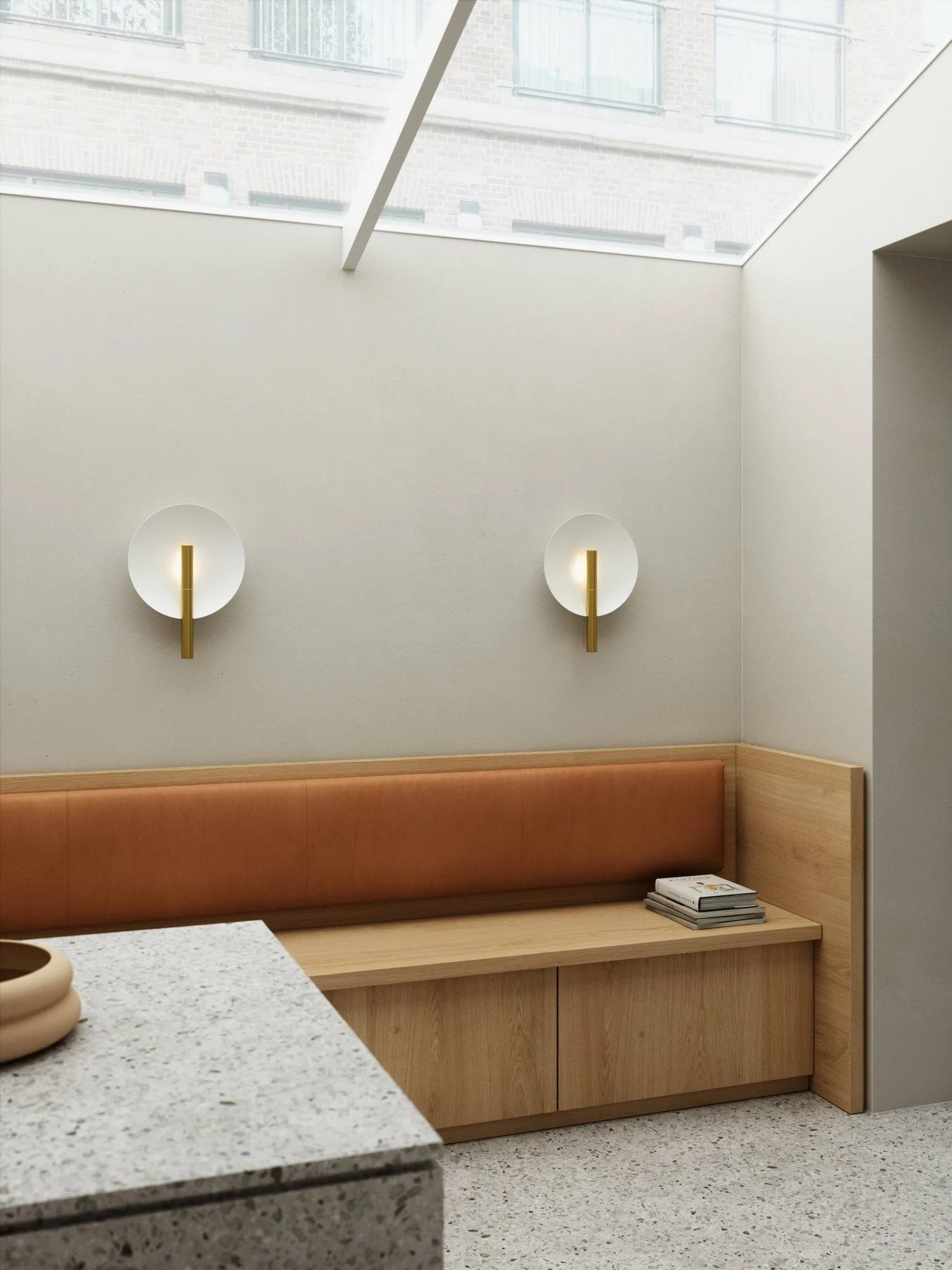 Furiko wall lamp, Brushed brass Design For The People