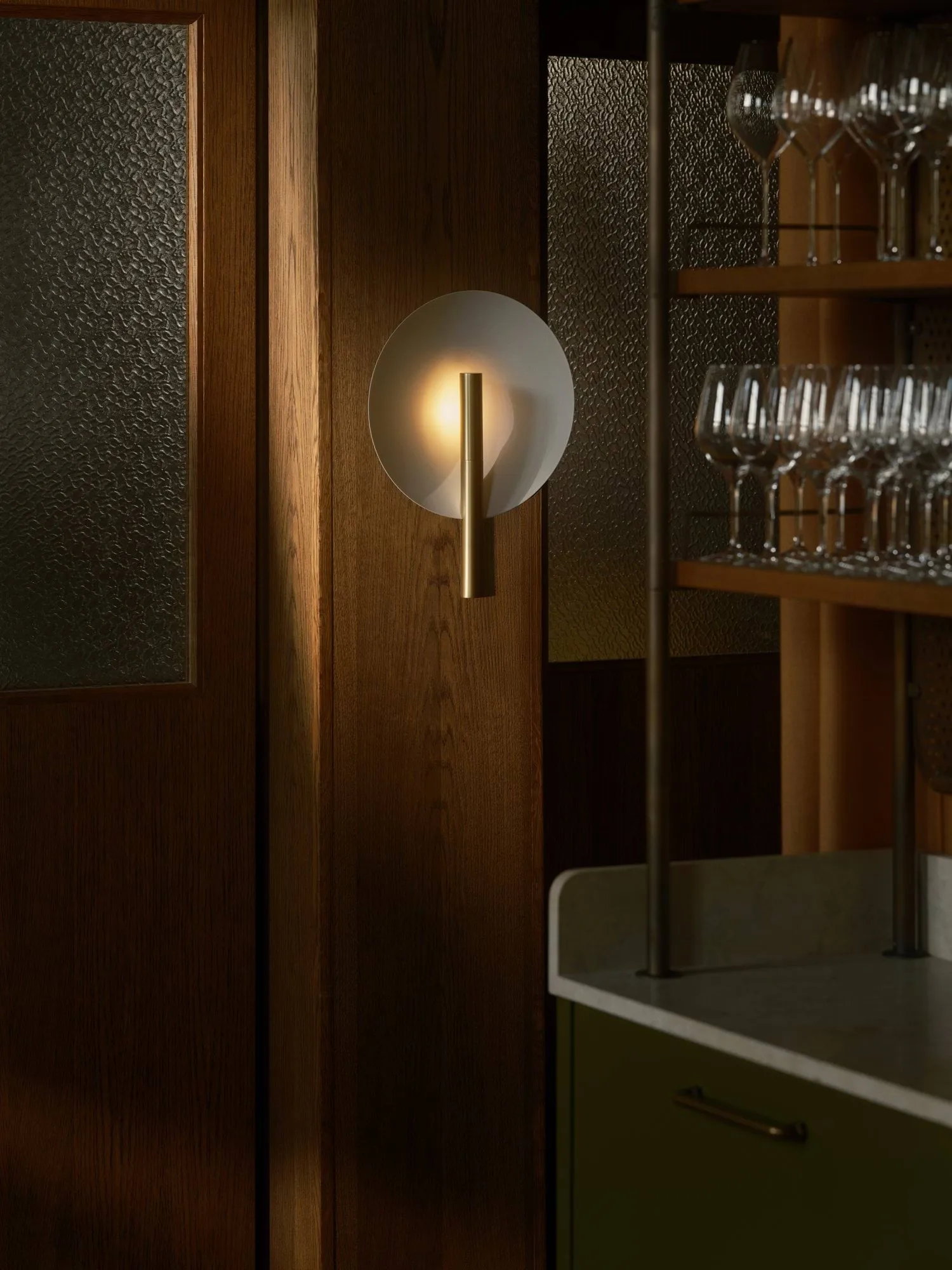 Furiko wall lamp, Brushed brass Design For The People