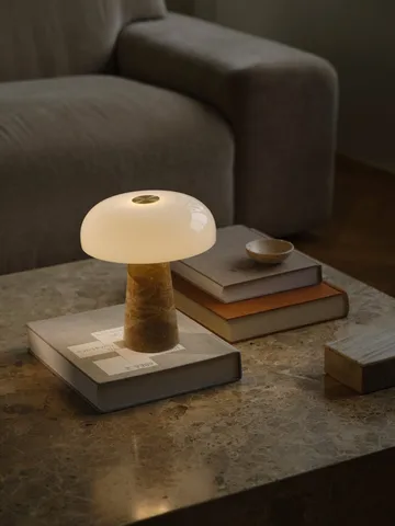 Glossy table lamp - Beige, mini, 24 cm - Design For The People