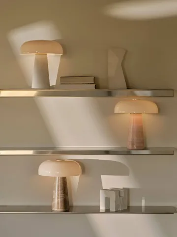 Glossy table lamp - Beige, mini, 24 cm - Design For The People