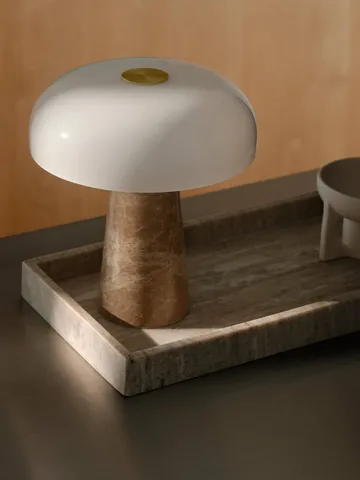 Glossy table lamp - Beige, mini, 24 cm - Design For The People
