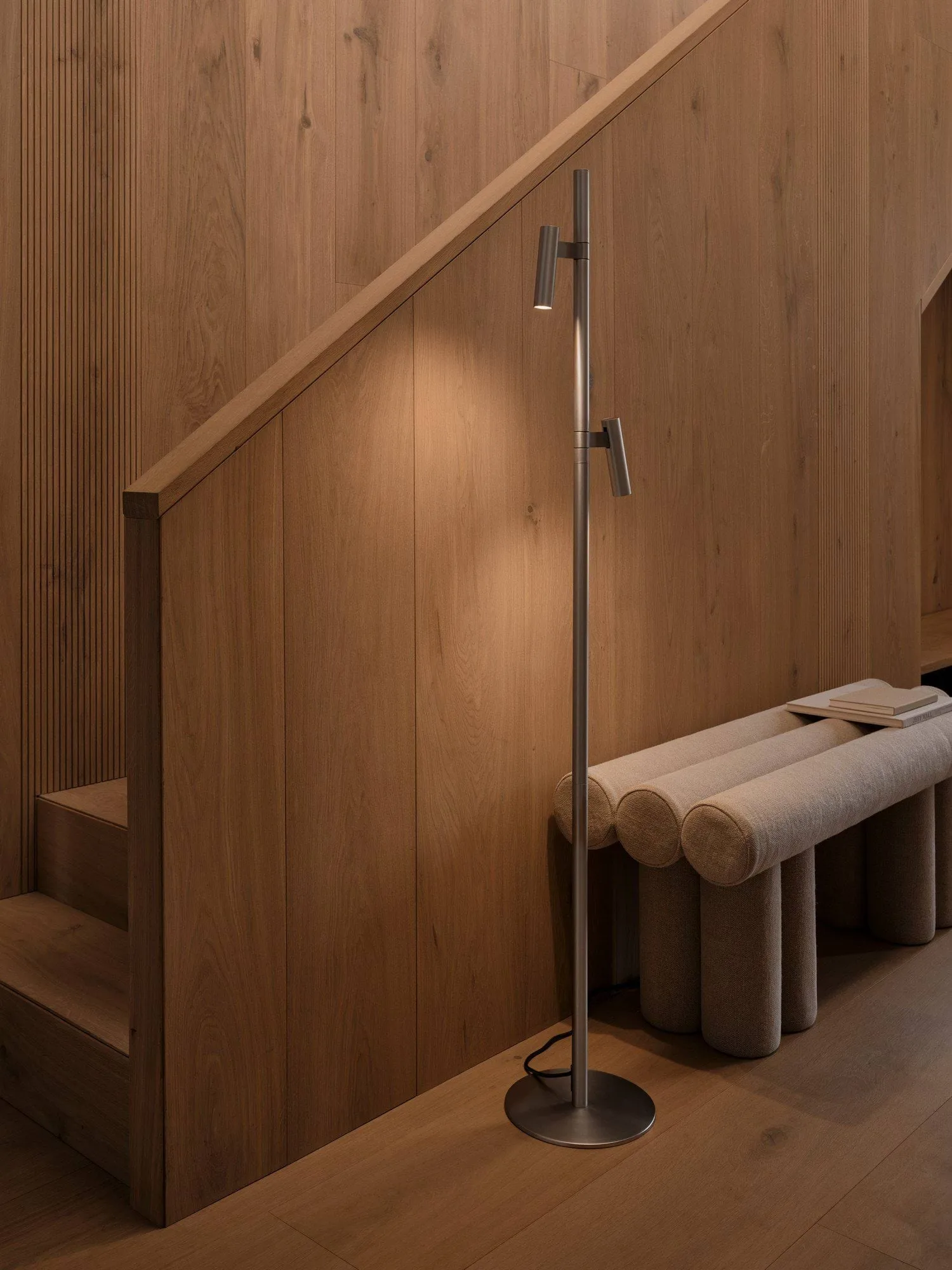 Makoto floor lamp, Satin chrome, 150 cm Design For The People