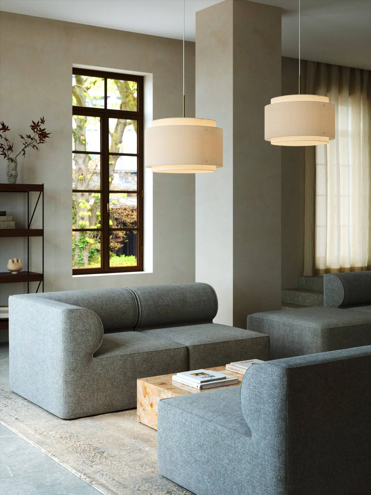 Takai ceiling lamp, Beige, Ø45 cm Design For The People