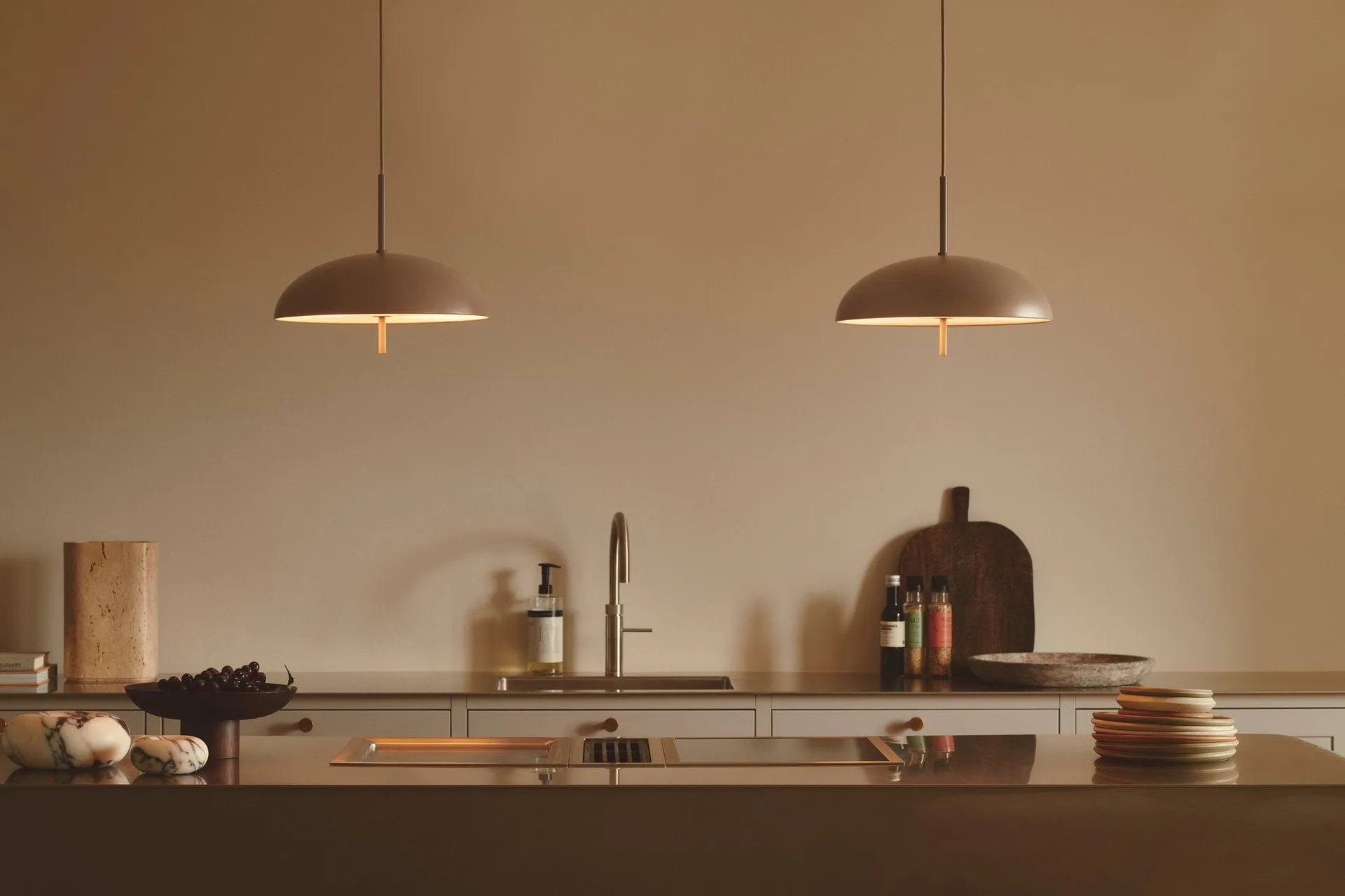 Versale Ceiling Lamp, Brown, Ø35 cm Design For The People