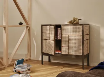 Air side table - Dark oak, 120x110 cm, with legs - Design House Stockholm