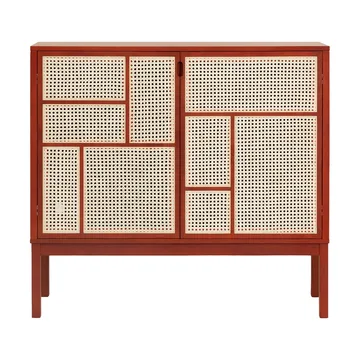 Air side table - Red, 120x110 cm, with legs - Design House Stockholm