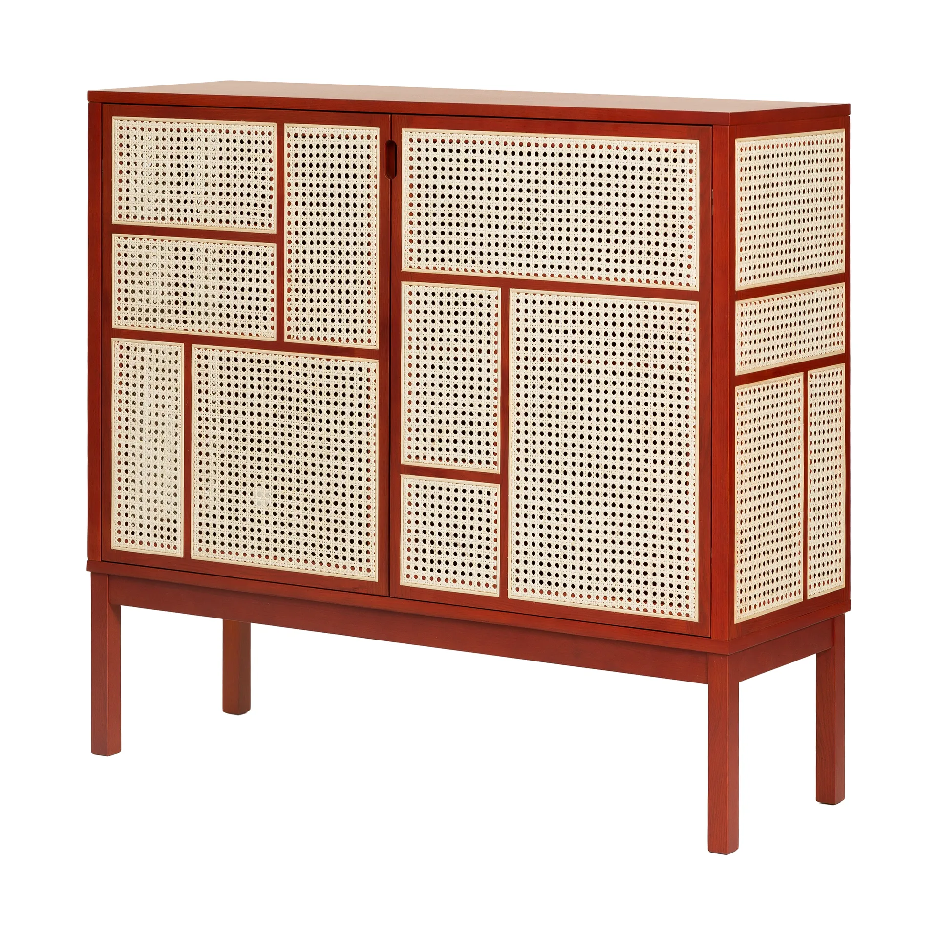 Air side table, Red, 120x110 cm, with legs Design House Stockholm