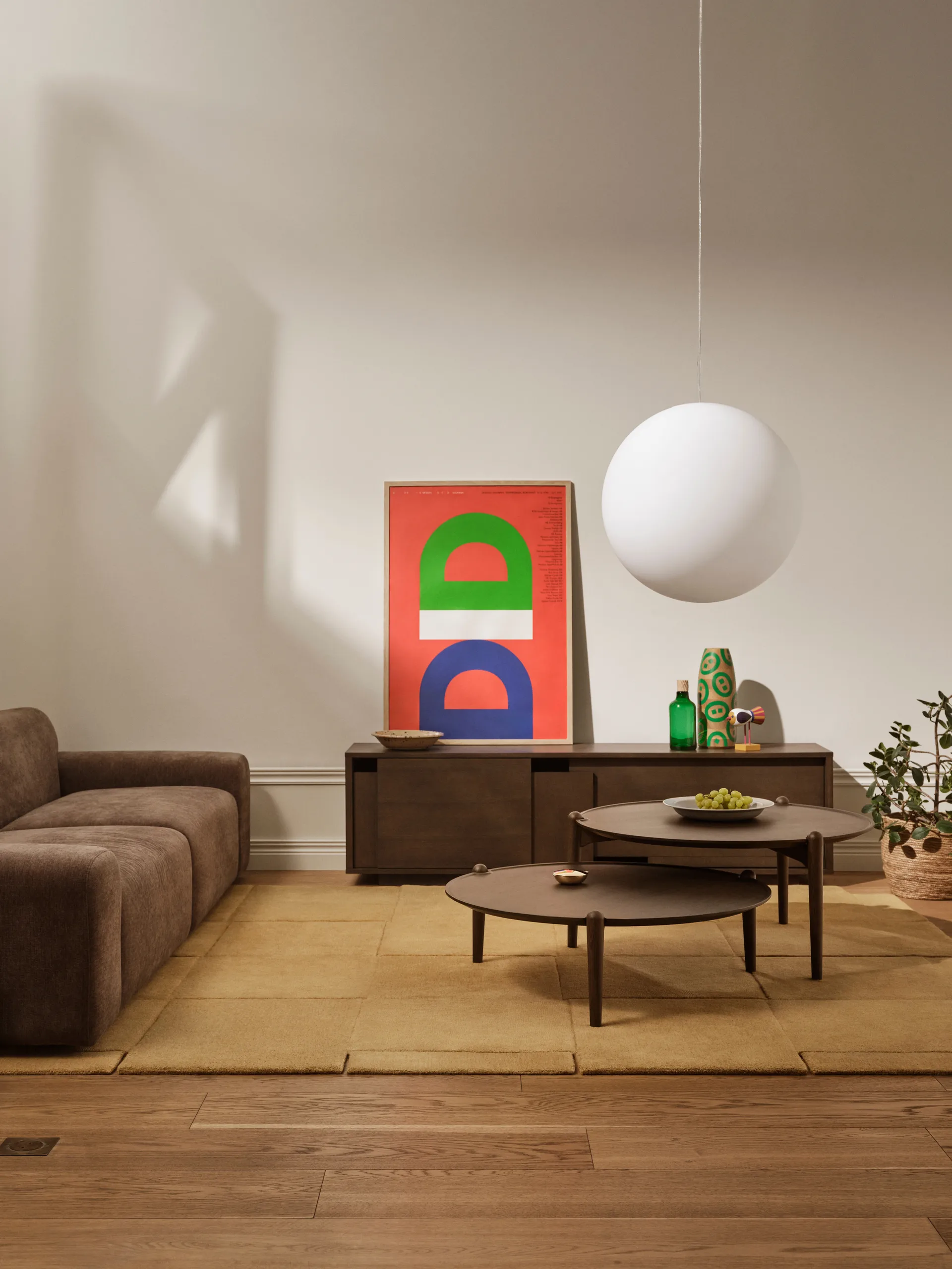 Aria coffee table, Dark oak, Ø90x30 cm Design House Stockholm