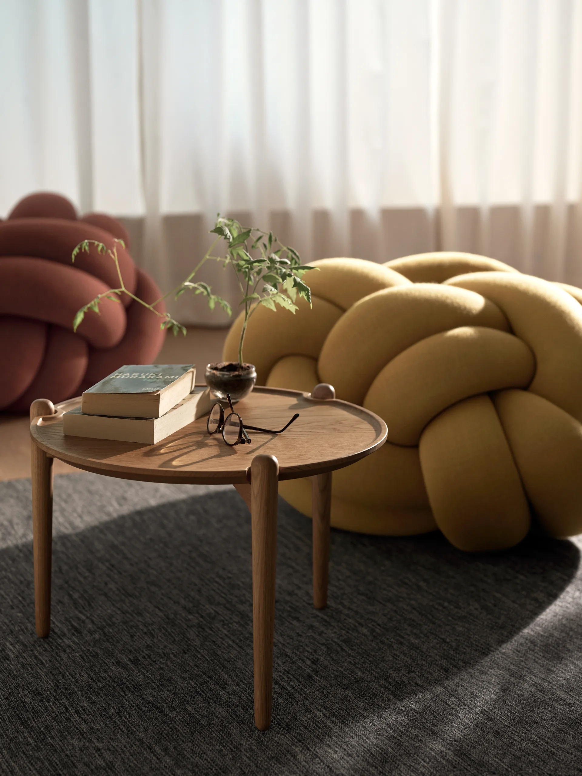 Aria coffee table, Oak, Ø50x37 cm Design House Stockholm