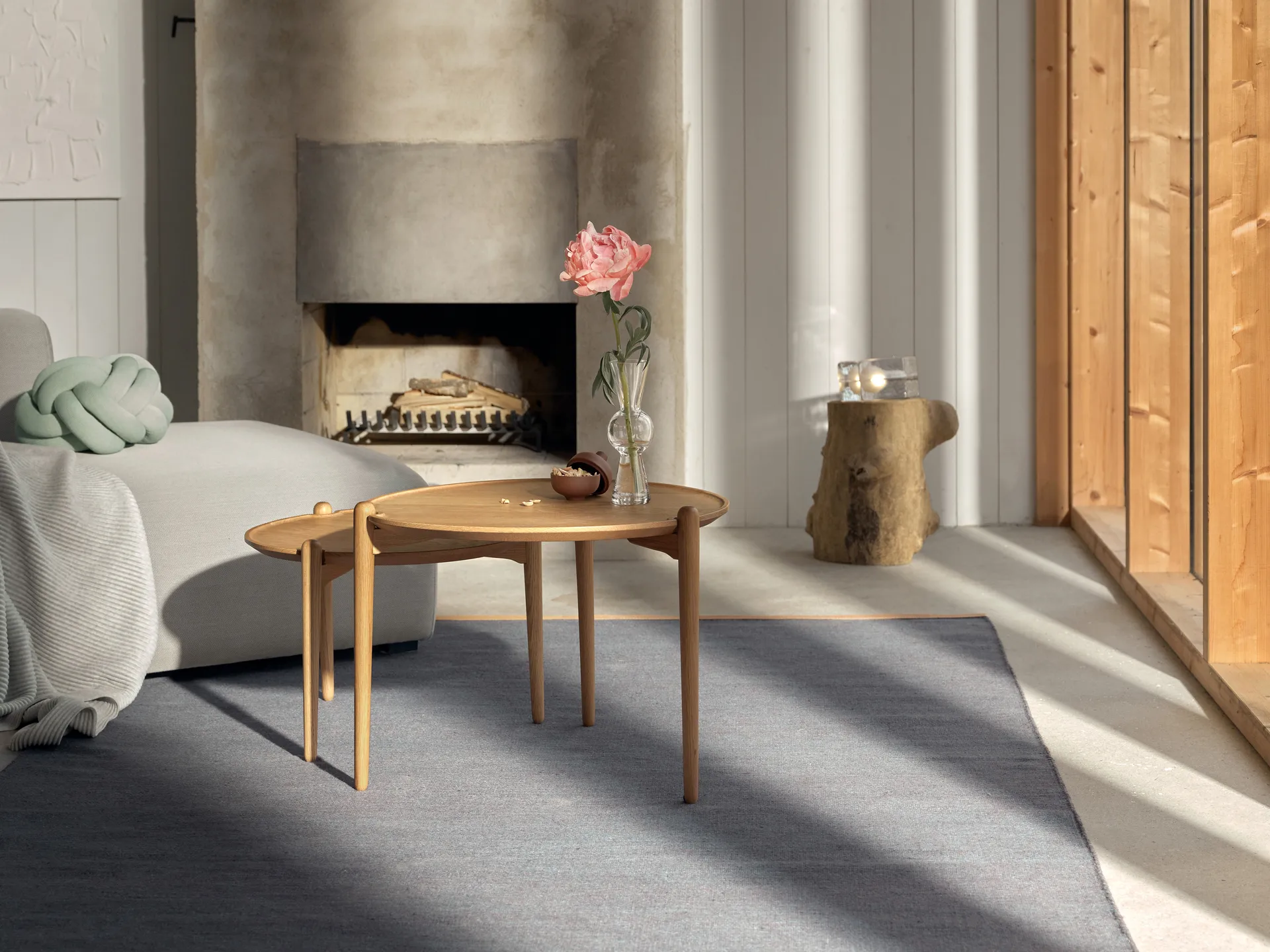 Aria coffee table, Oak, Ø50x37 cm Design House Stockholm