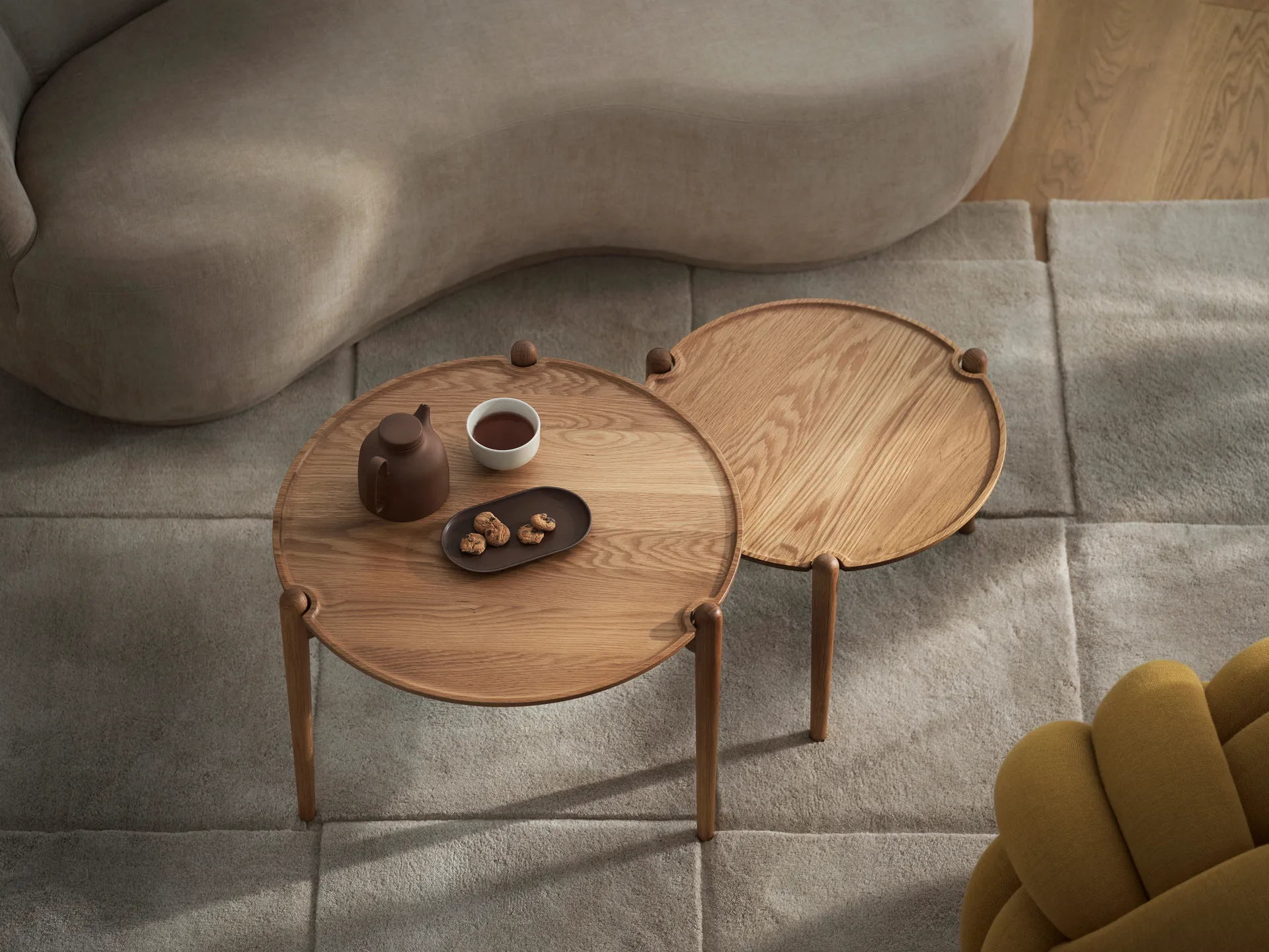 Aria coffee table, Oak, Ø60x46 cm Design House Stockholm