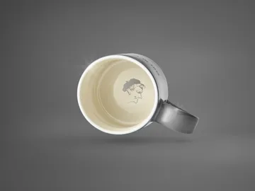 Astrid Lindgren mug, Give the children love - grey-swedish - Design House Stockholm