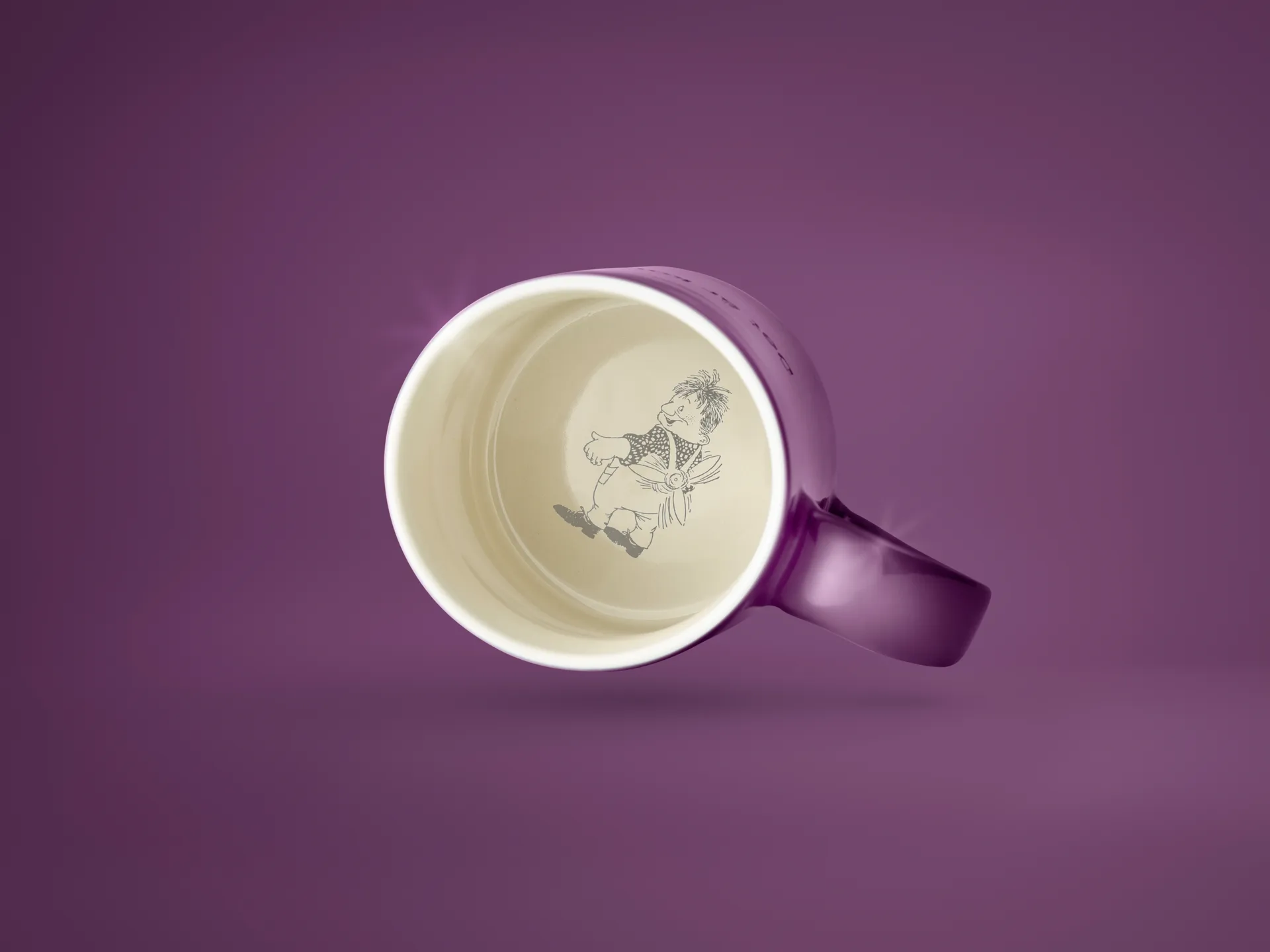 Astrid Lindgren mug, I am handsome, lila-swedish Design House Stockholm