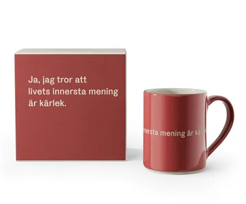 Astrid Lindgren mug, ja, jag tror att livets… - Swedish text - Design House Stockholm