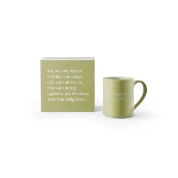 Astrid Lindgren mug, Oh, oh, so much unnecessary.. - Swedish text - Design House Stockholm