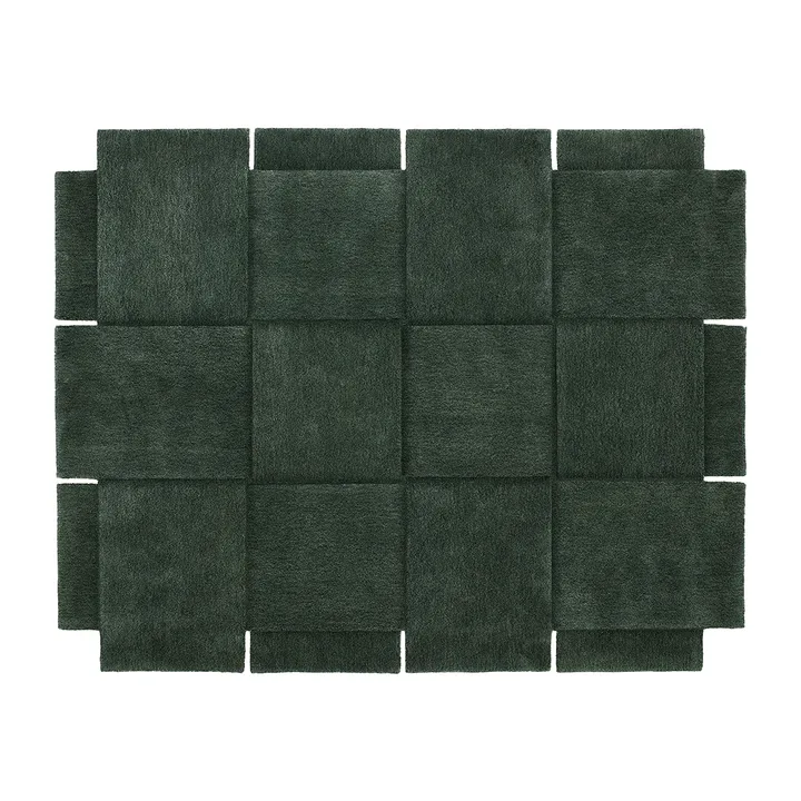 Basket rug, green - 185x240 cm - Design House Stockholm