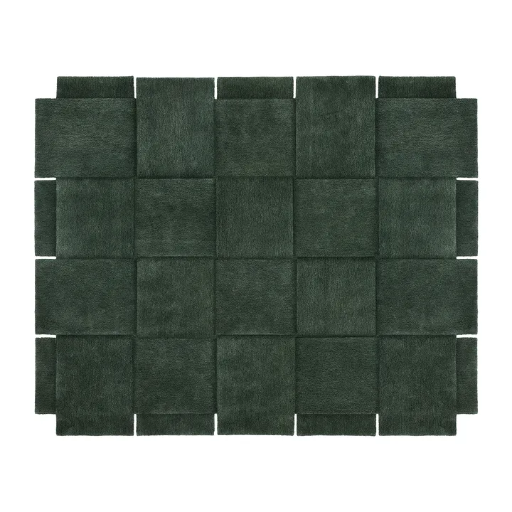 Basket rug, green - 245x300 cm - Design House Stockholm
