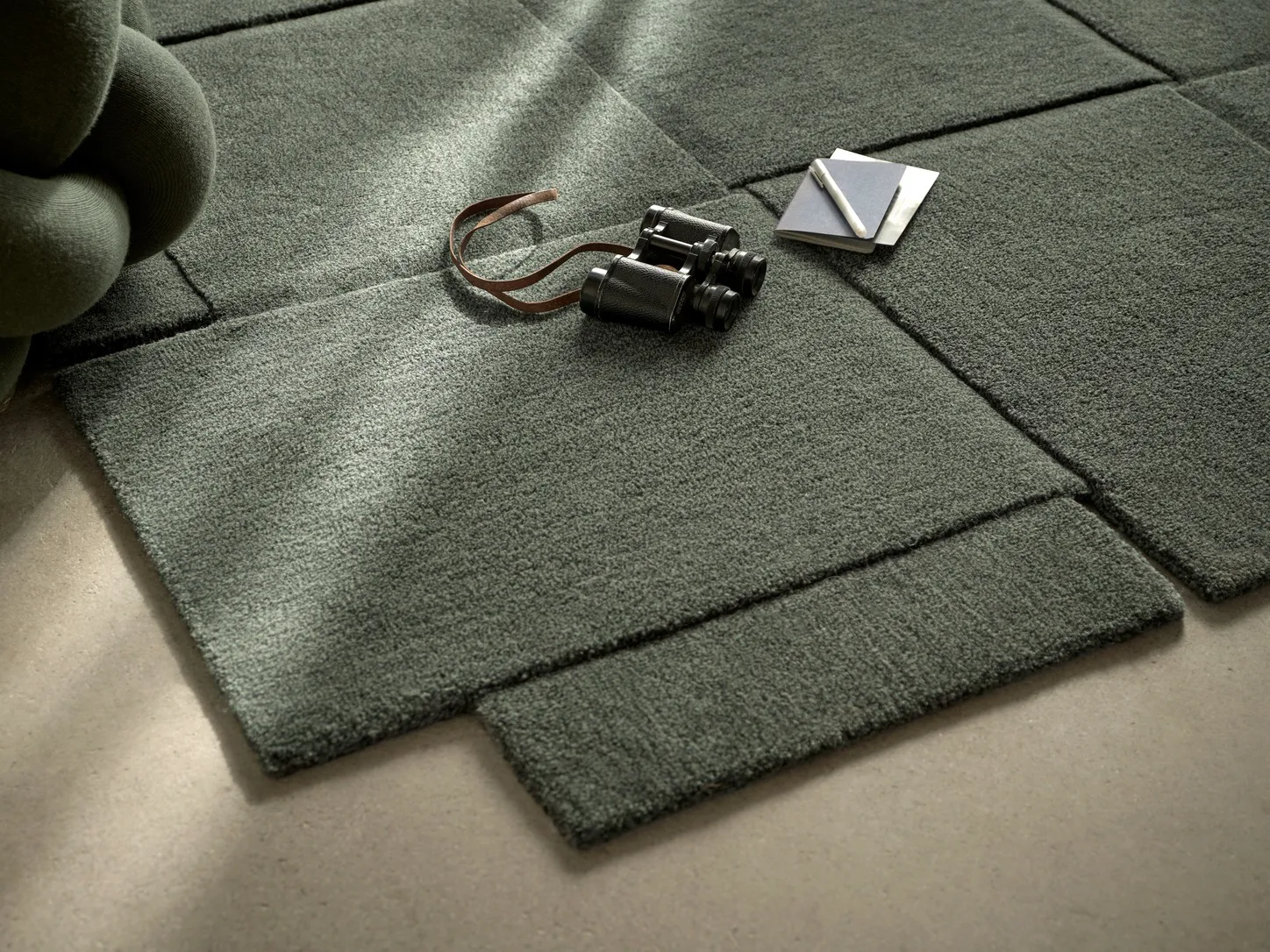 Basket rug, green, 245x300 cm Design House Stockholm