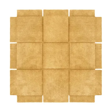 Basket rug yellow ochre - 180x180 cm - Design House Stockholm