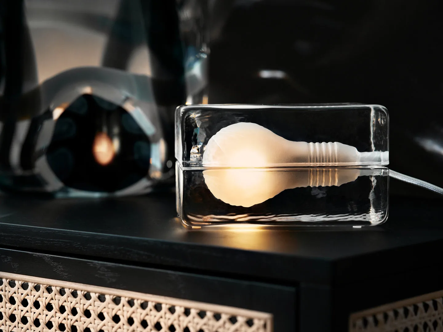 Block Lamp, black cord Design House Stockholm