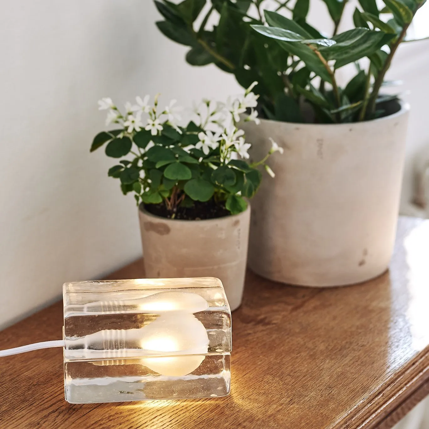 Block Lamp, white cord Design House Stockholm