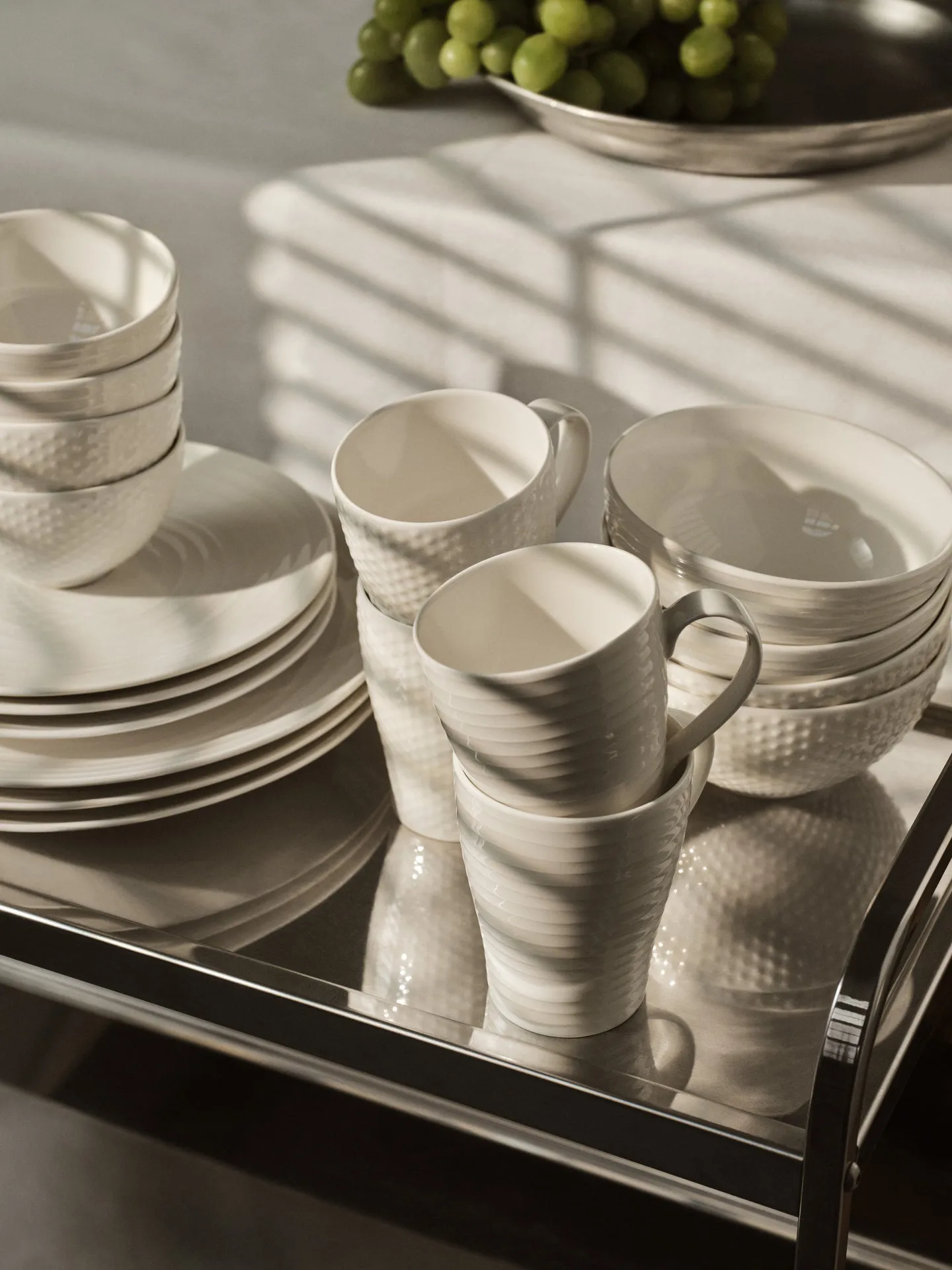 Blond plate small, stripe white Design House Stockholm