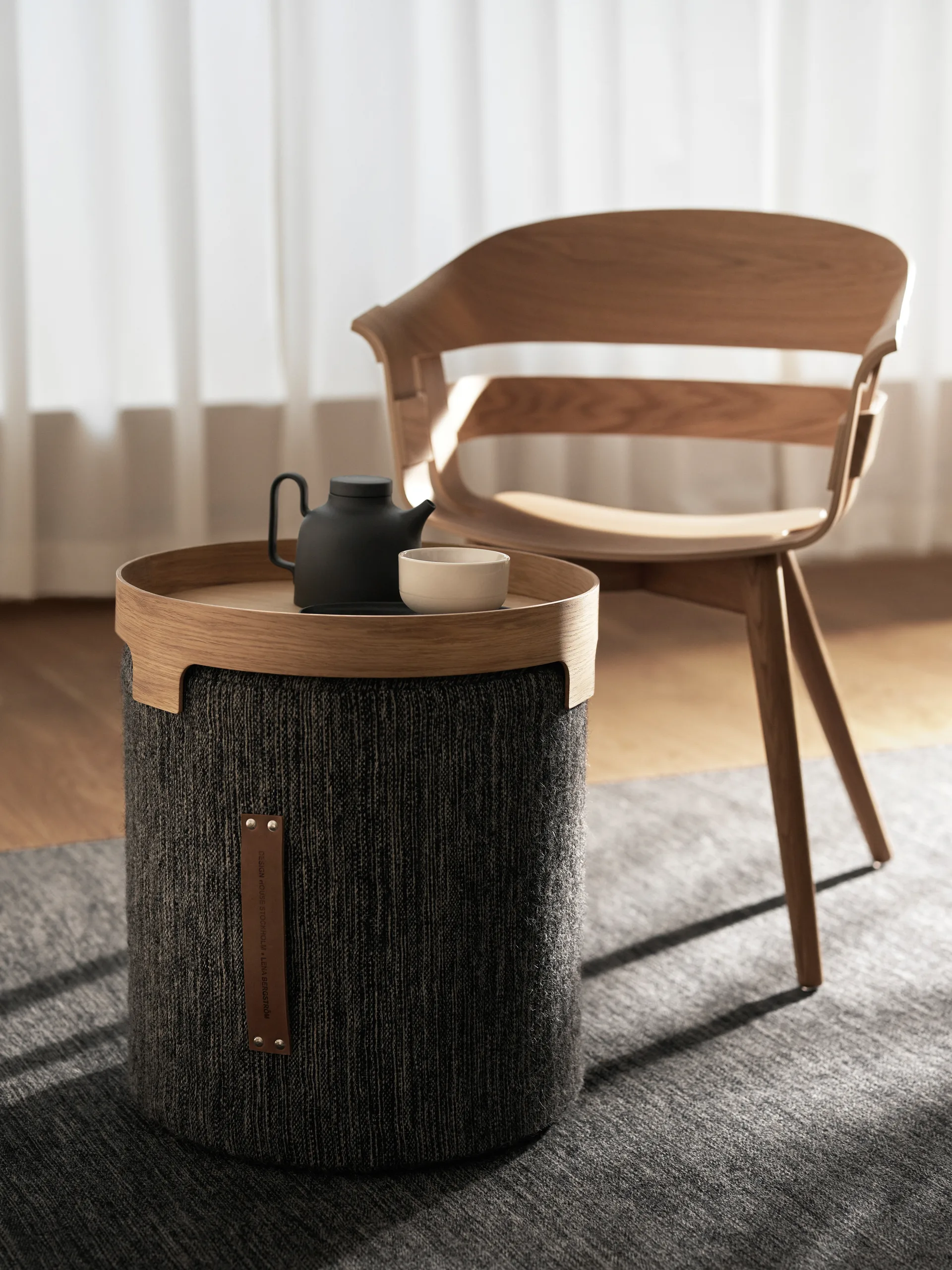 Bridge tray, Oak, Ø42 cm Design House Stockholm