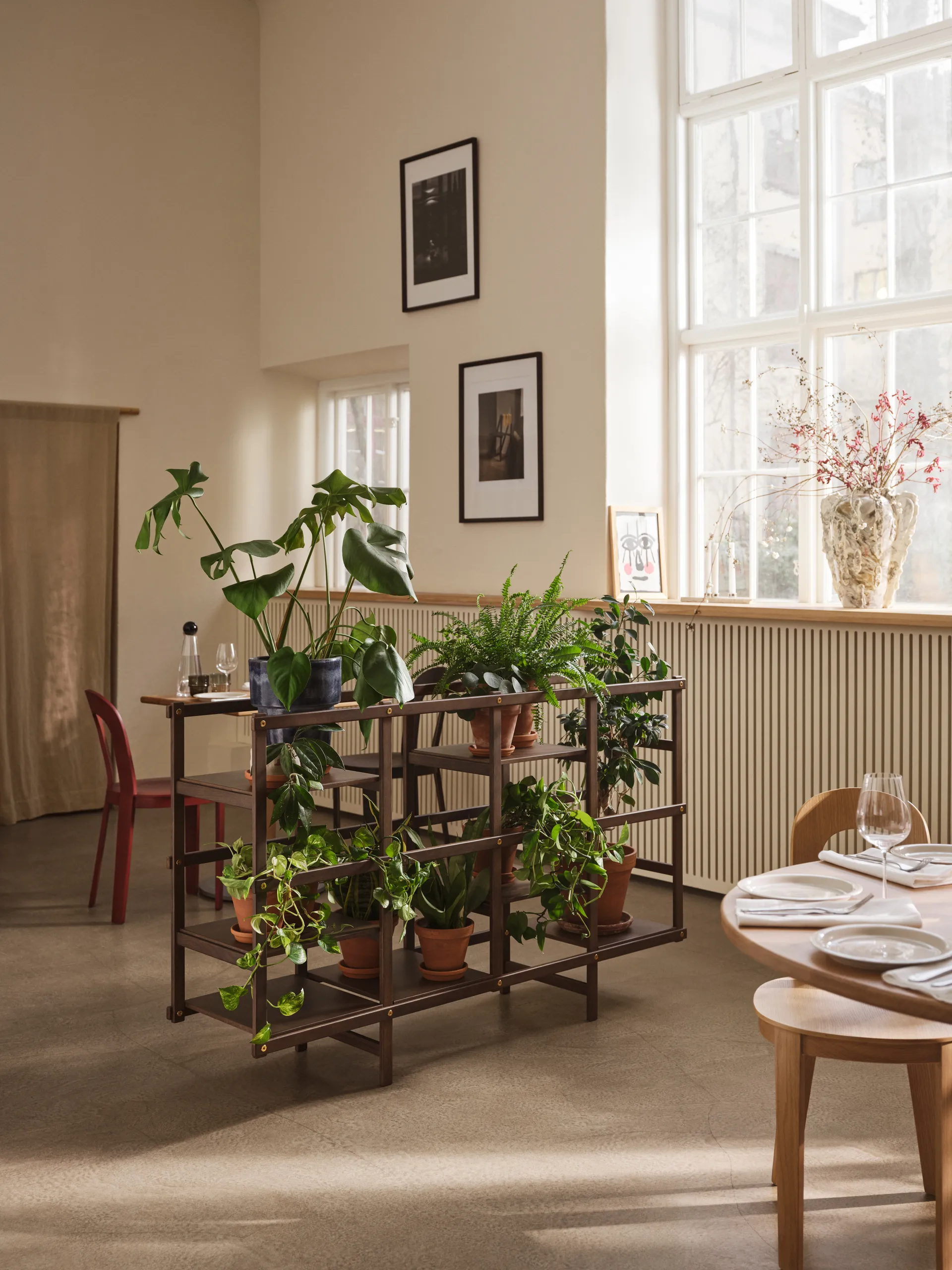 Frame shelf M 154 cm, Dark oak Design House Stockholm