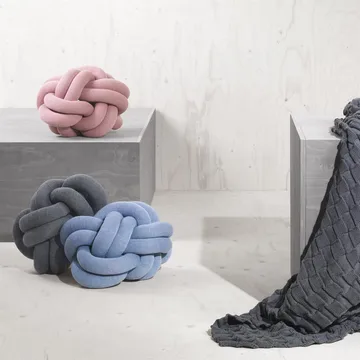 Knot cushion - grey - Design House Stockholm