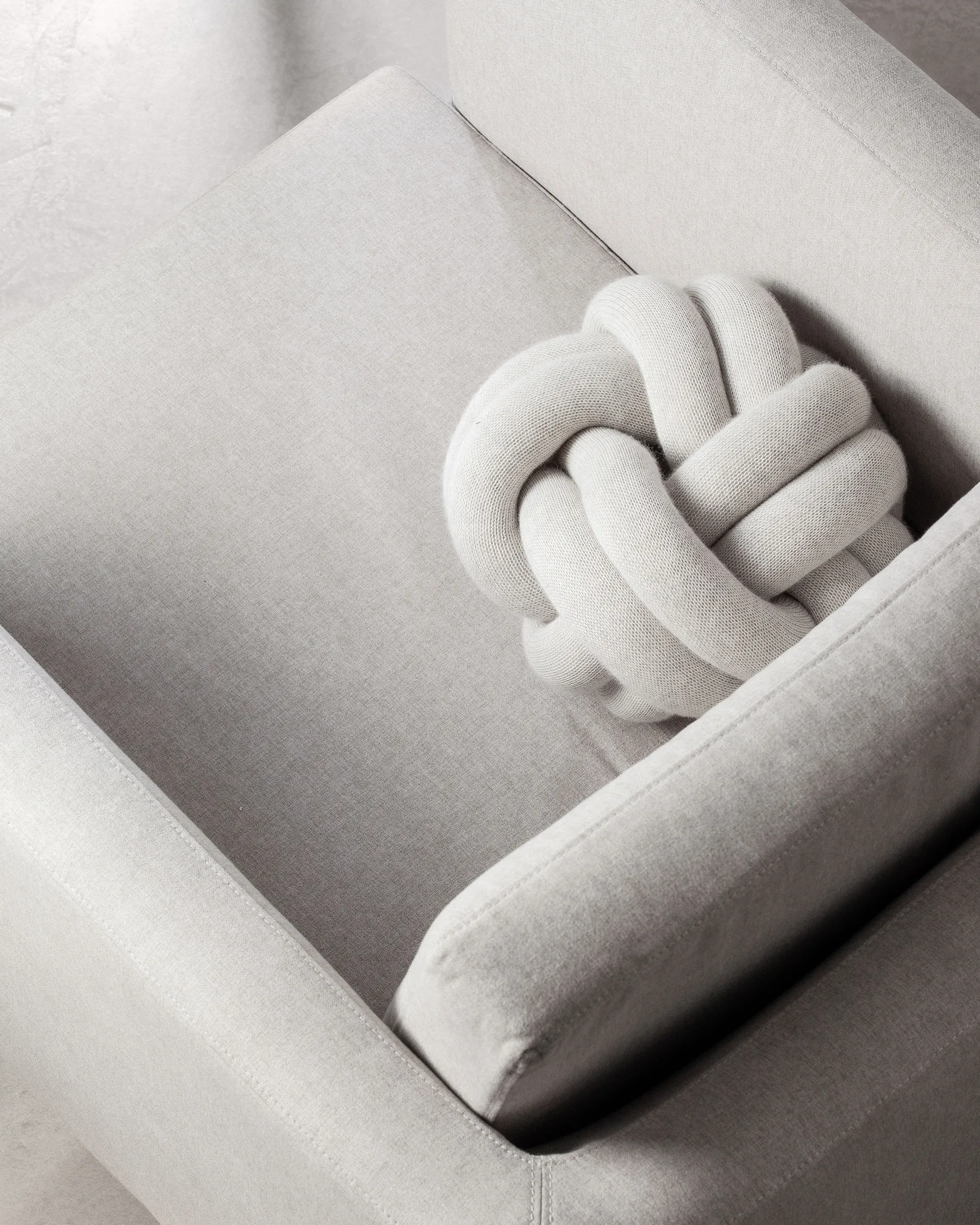 Knot cushion, light grey Design House Stockholm