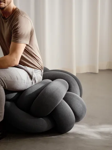 Knot cushion XL - Grey - Design House Stockholm