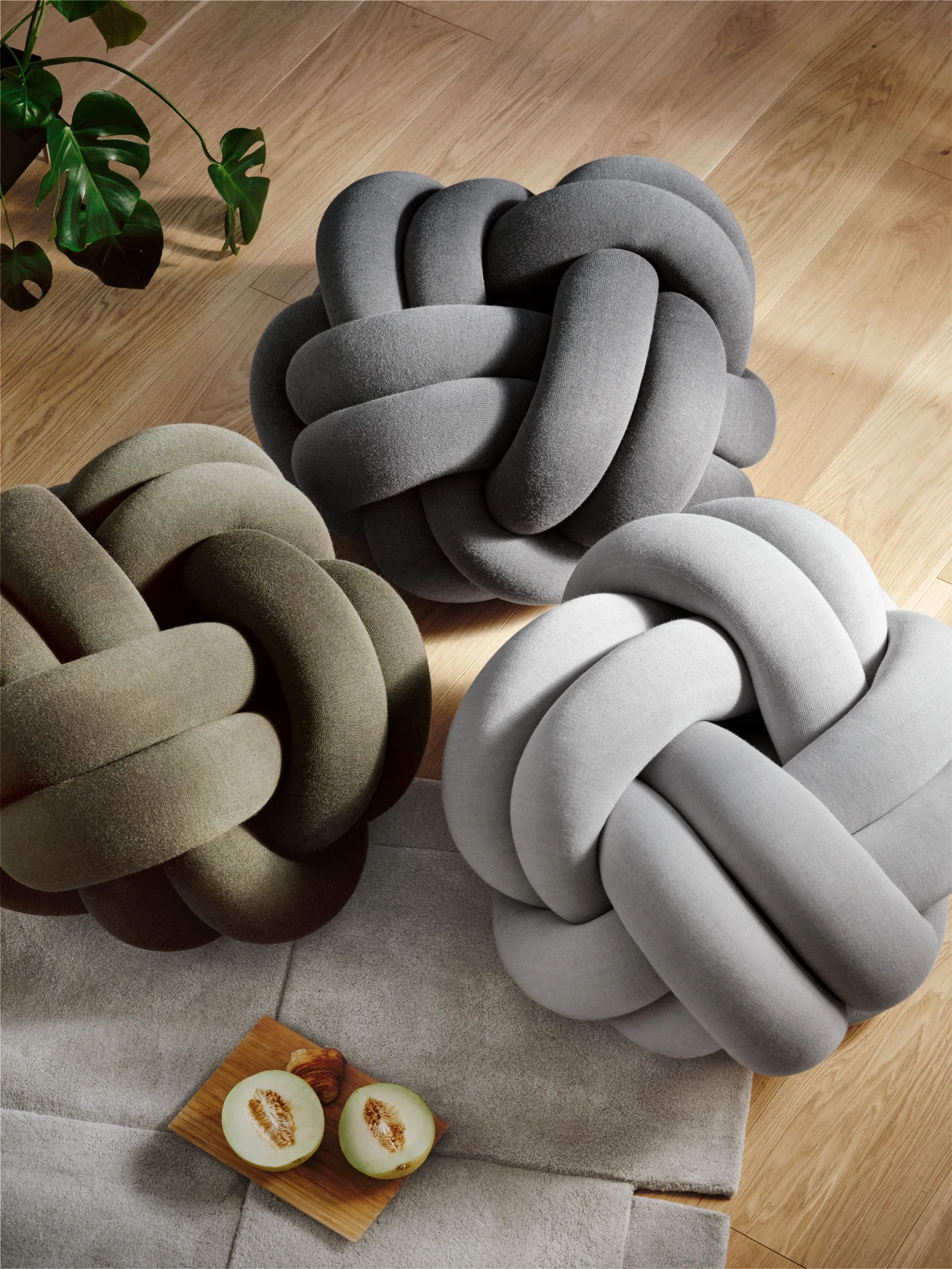 Knot cushion XL, Grey Design House Stockholm