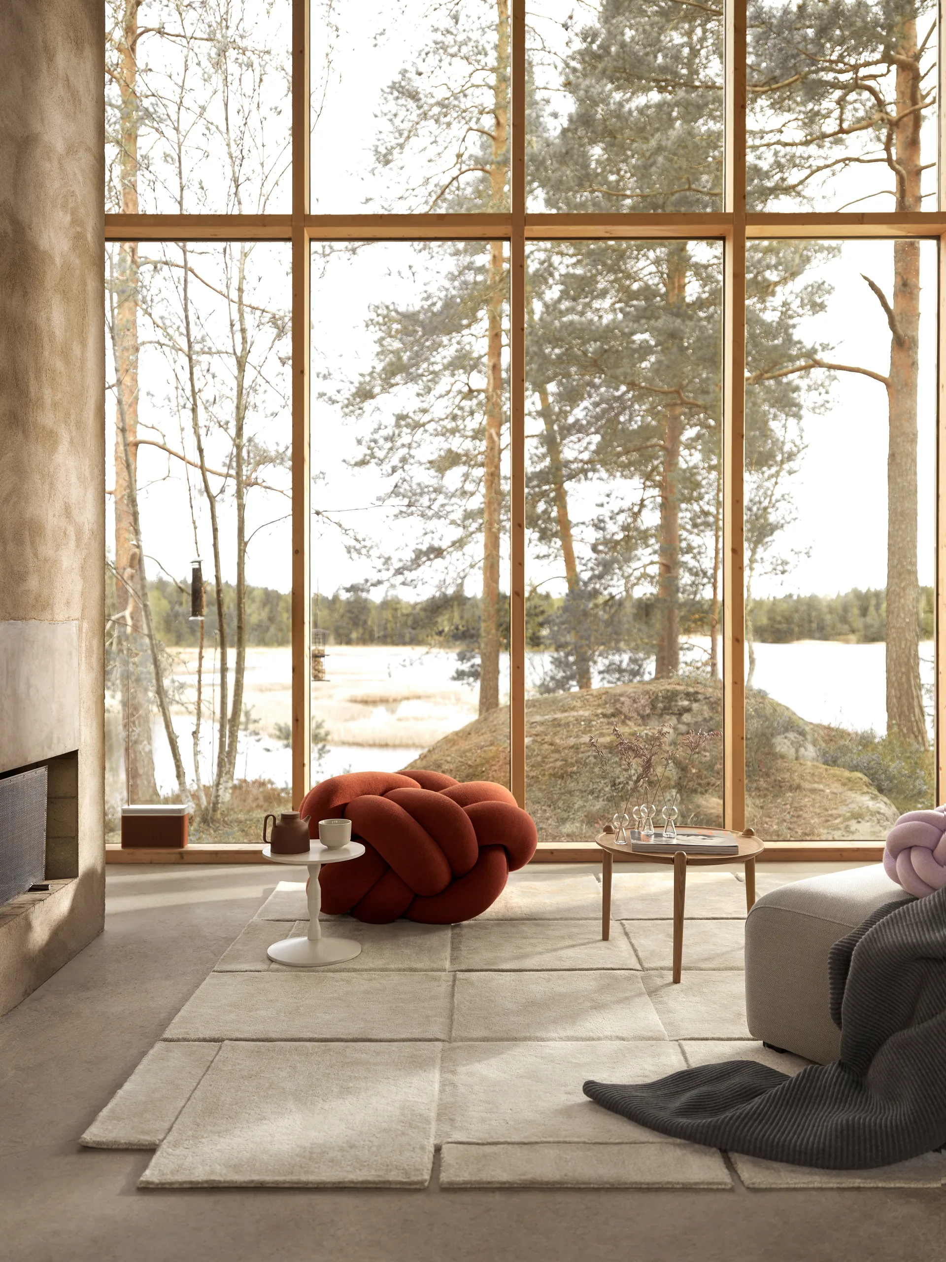 Knot cushion XL, Ochre Design House Stockholm