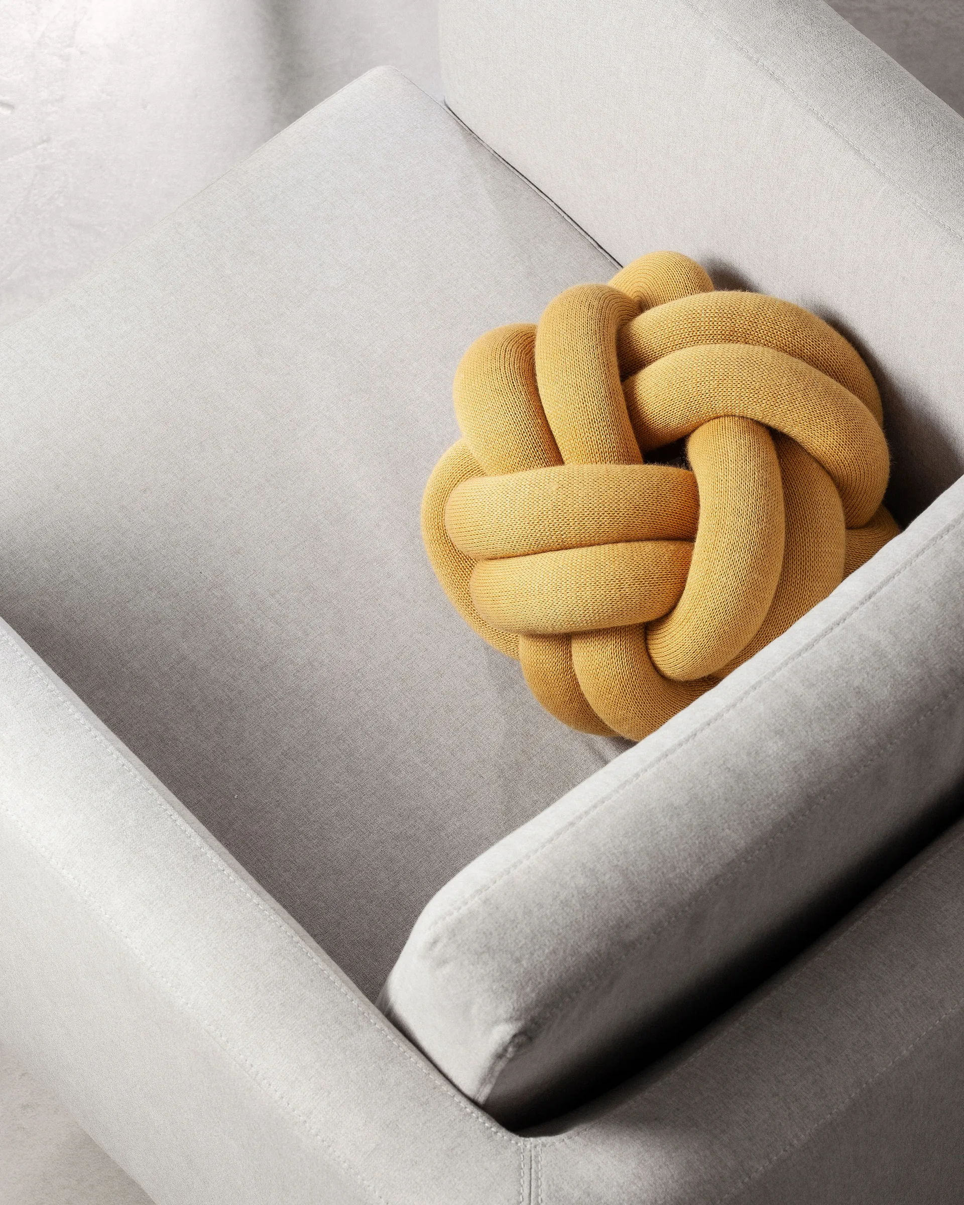 Knot cushion, yellow Design House Stockholm