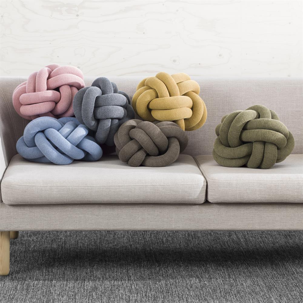 Knot cushion, yellow Design House Stockholm
